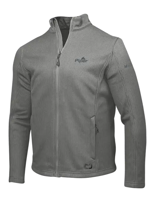 OGIO Medium Grey Grit Fleece Jacket w/M600/SLS Logo, Piper Logo