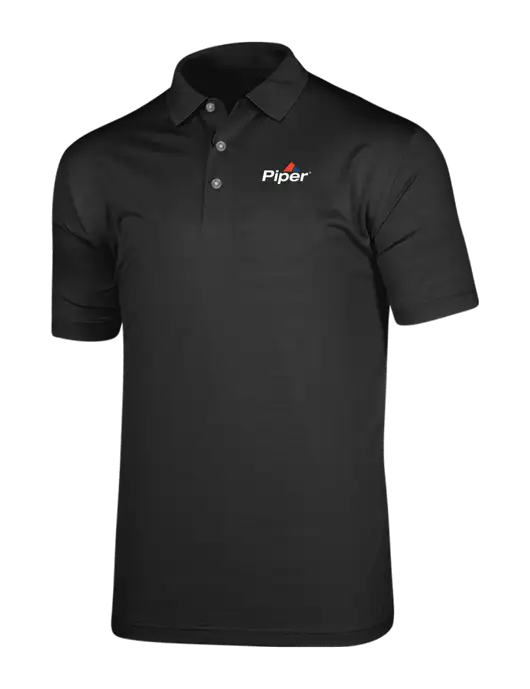 Callaway Vibrant Black Ventilated Polo w/Piper Logo