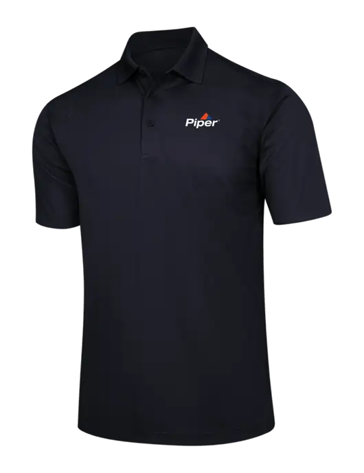 Black Micropique Sport-Wick Polo w/Piper Logo