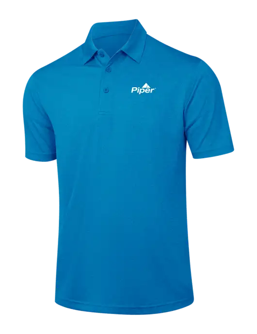 Sapphire Blue Heather Contender Polo w/Piper Logo