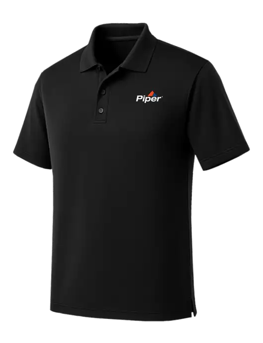 Black Dry Zone UV Micro Mesh Polo w/Piper Logo