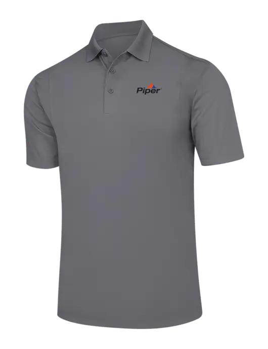 Medium Grey Micropique Sport-Wick Polo w/Piper Logo