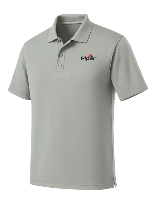 Light Grey Dry Zone UV Micro Mesh Polo w/Piper Logo