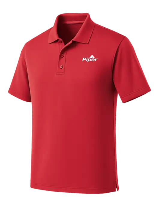 Red Dry Zone UV Micro Mesh Polo w/Piper Logo