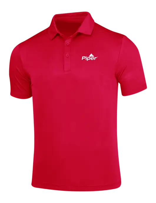 True Red Posi-UV Pro Polo w/Piper Logo