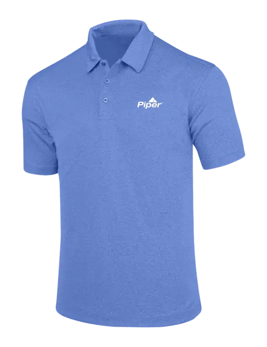 Light Royal Trace Heather Polo w/Piper Logo