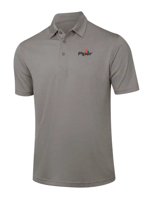 Medium Grey Heather Contender Polo w/Piper Logo