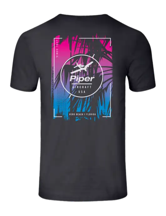 Seriously Soft Charcoal T-Shirt w/Palmrageous Logo, Piper Logo