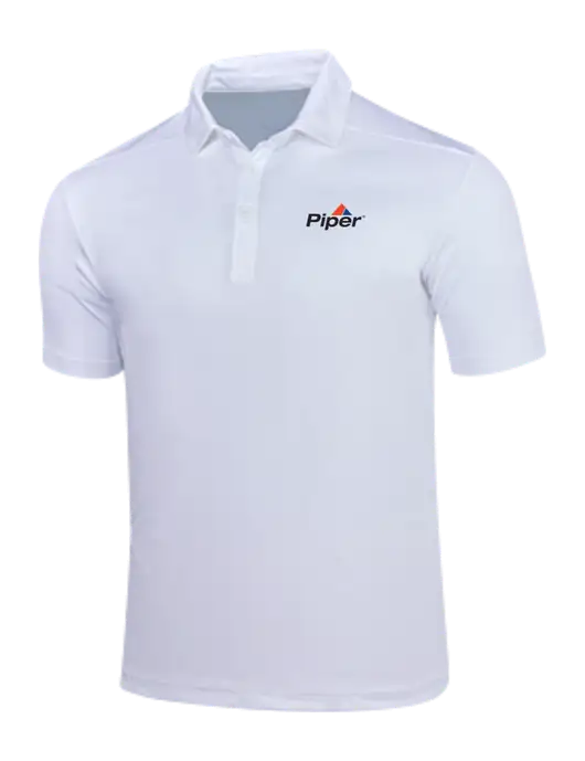 White Posi-UV Pro Polo w/Piper Logo