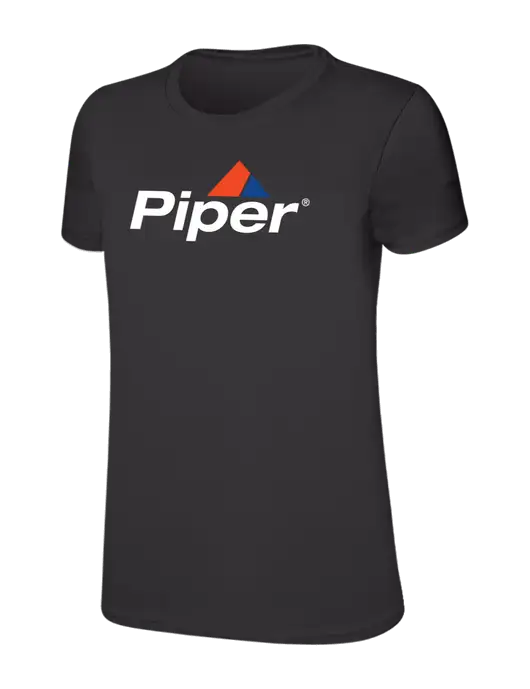 Womens Ring Spun Charcoal 4.5 oz T-Shirt w/Piper Logo