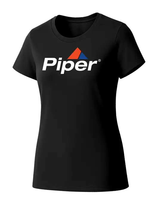 Womens Seriously Soft Black T-Shirt w/Piper Logo