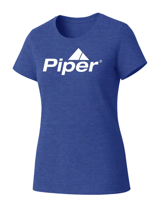 Womens Seriously Soft Royal Frost T-Shirt w/Piper Logo