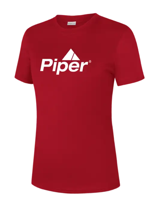  Womens Red PosiCharge Competitor Tee w/Piper Logo