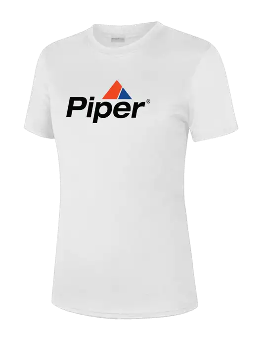  Womens White PosiCharge Competitor Tee w/Piper Logo