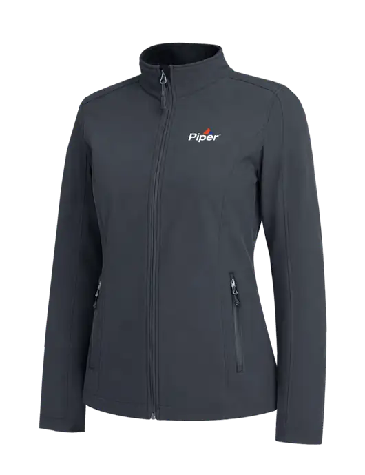 Charcoal Grey Womens Core Soft Shell Jacket w/Piper Logo