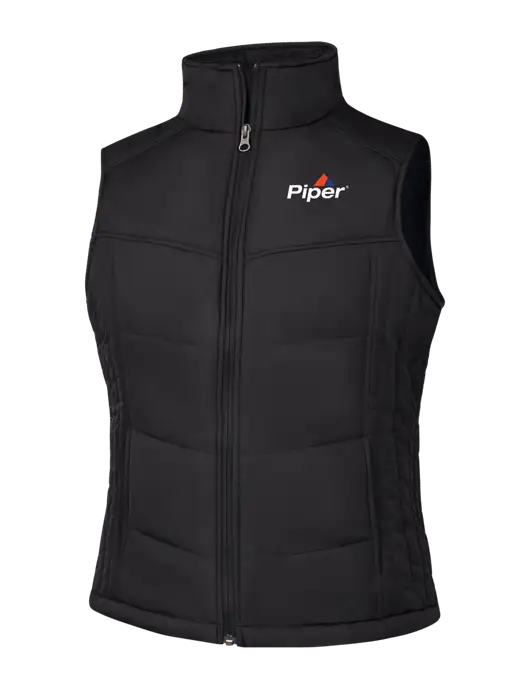 Womens Black/Black Vest w/Piper Logo