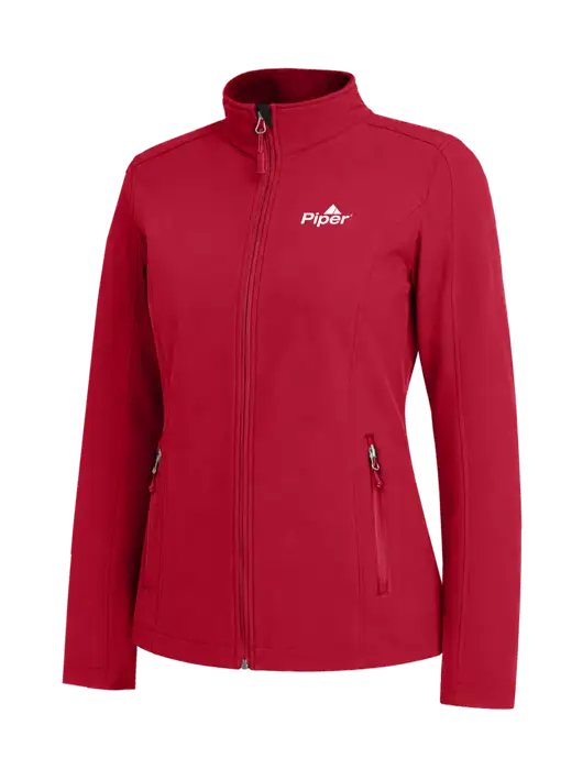 Red Womens Core Soft Shell Jacket w/Piper Logo