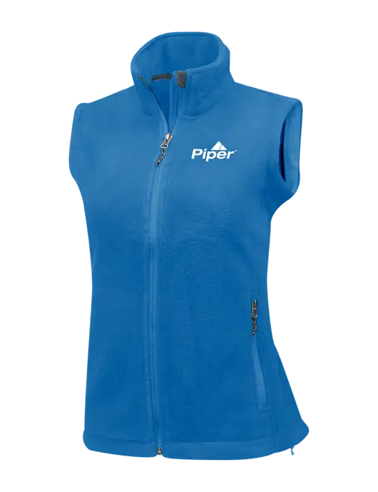 Royal Womens Fleece Vest w/Piper Logo