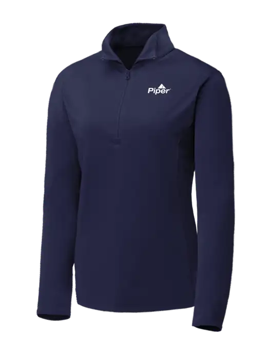 Navy Womens Posicharge Competitor ¼ Zip Pullover w/Piper Logo