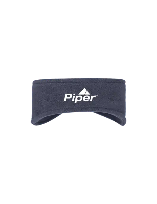 Navy Stretch Fleece Headband w/Piper Logo