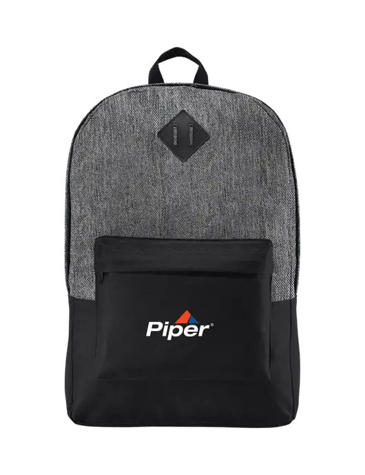 Retro Heather Grey/Black Backpack w/Piper Logo