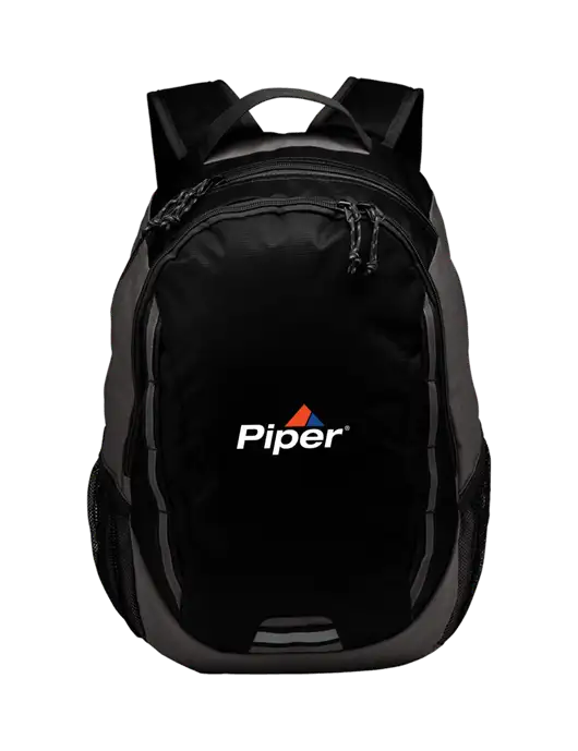Ridge Black/Dark Charcoal Laptop Backpack w/Piper Logo