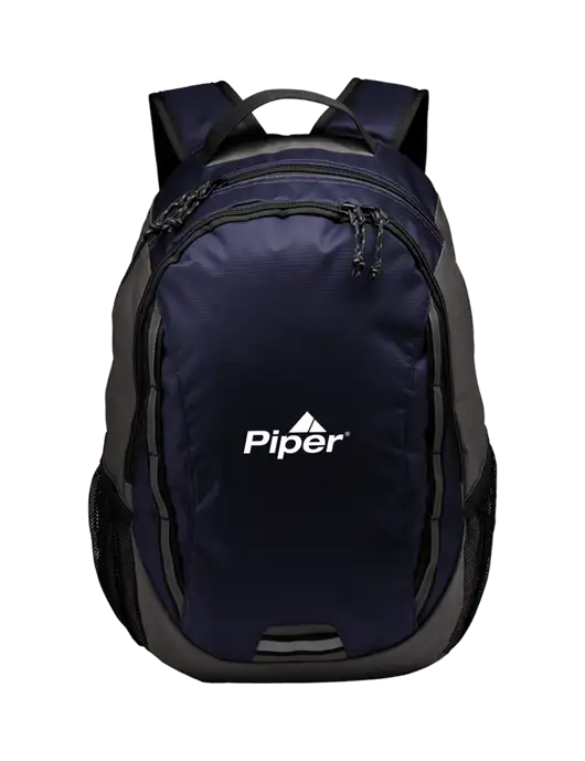 Ridge Deep Navy/Dark Charcoal Laptop Backpack w/Piper Logo