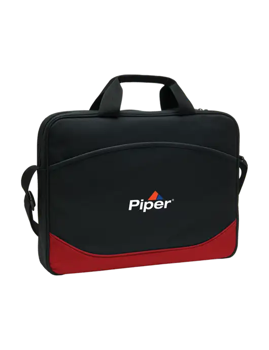 Slim & Lite Black/Dark Red Laptop Case w/Piper Logo