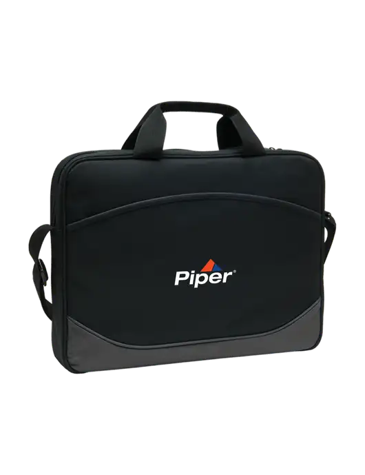 Slim & Lite Dark Black/Dark Grey Laptop Case w/Piper Logo