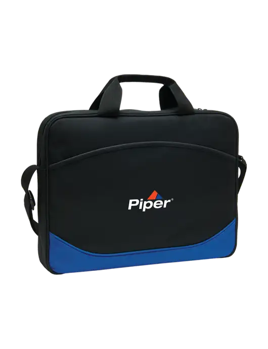 Slim & Lite Black/Royal Blue Laptop Case w/Piper Logo