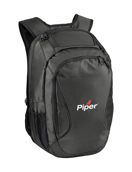 Stealth Dark Grey/Black Laptop Backpack w/Piper Logo