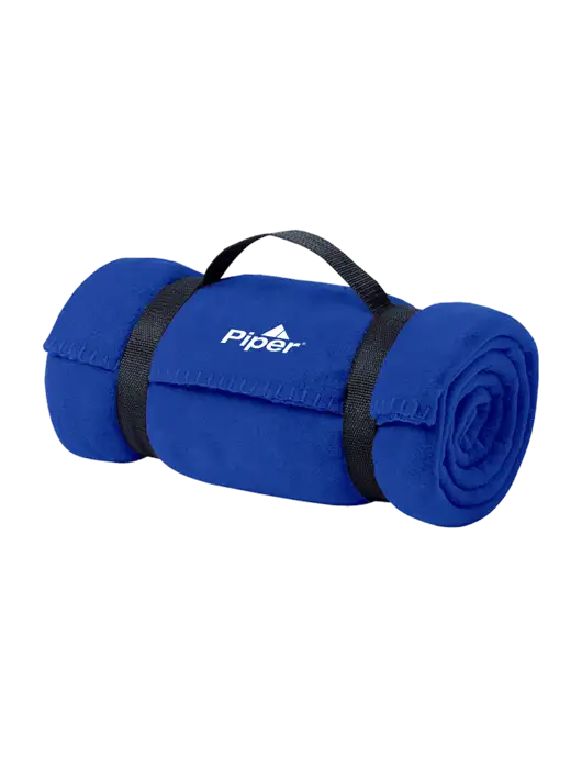 Casual Royal Fleece Blanket With Strap  w/Piper Logo