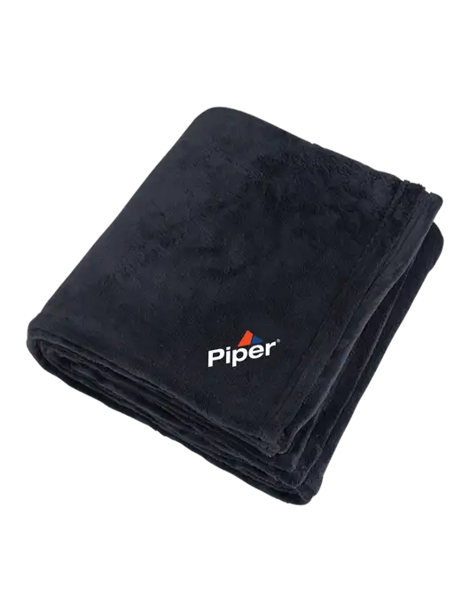 Mountain Lodge Black Blanket w/Piper Logo