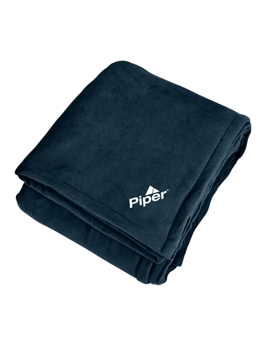 Mountain Lodge Navy Eclipse Blanket w/Piper Logo