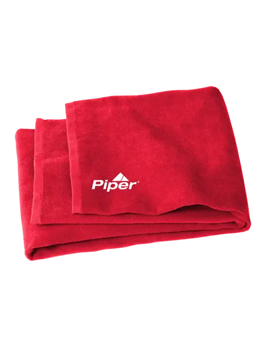 Red Beach Towel w/Piper Logo