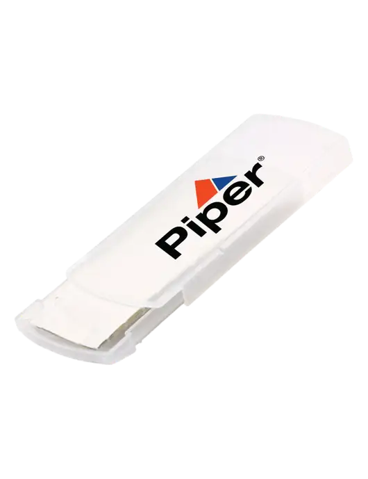 Slide Right Clear Bandage Dispenser w/Piper Logo