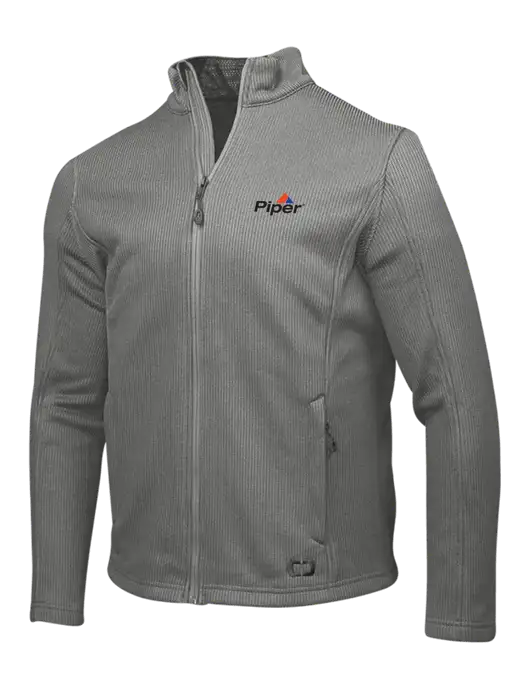 OGIO Medium Grey Grit Fleece Jacket w/Piper Logo