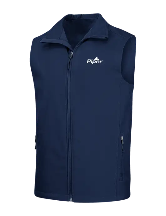 Navy Core Soft Shell Vest w/Piper Logo