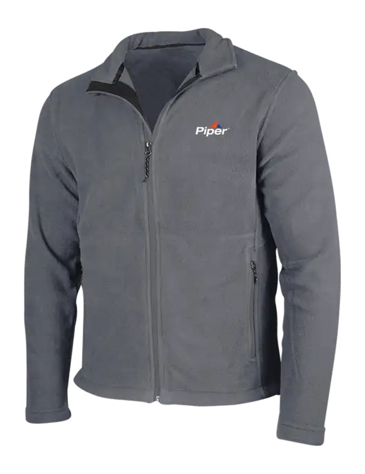 Medium Grey Fleece Jacket w/Piper Logo