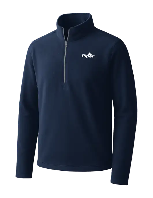 Navy Microfleece 1/2 Zip Pullover w/Piper Logo