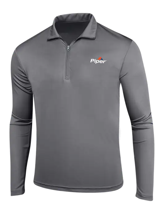 Medium Grey PosiCharge Competitor 1/4 Zip Pullover w/Piper Logo