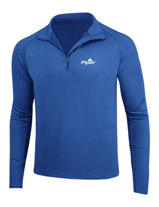 Dark Royal Sport Wick Stretch 1/4 Zip Pullover w/Piper Logo