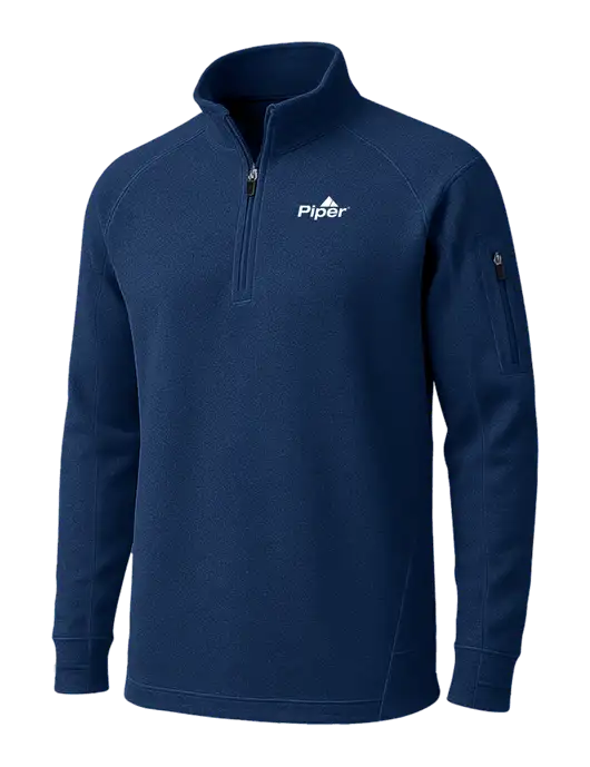 True Navy Tech Fleece 1/4 Zip Pullover w/Piper Logo