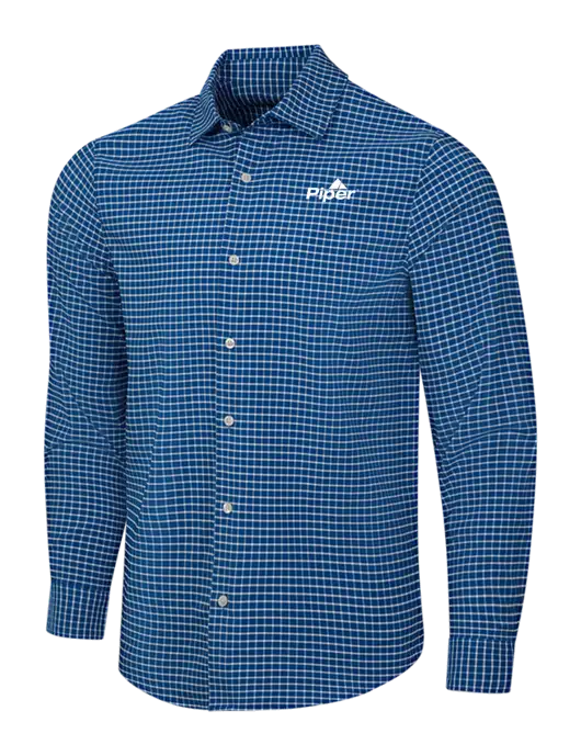 Navy/White City Stretch Shirt w/Piper Logo