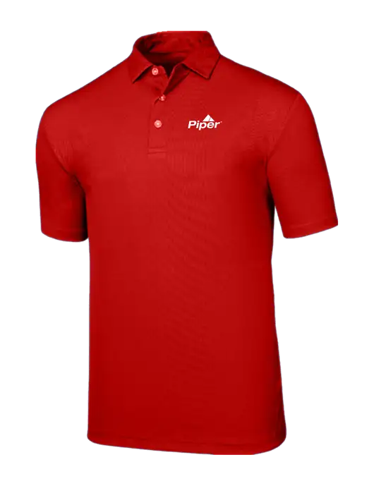 Callaway Birdseye Red Polo w/Piper Logo