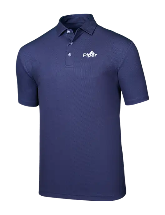 Callaway Birdseye Navy Polo w/Piper Logo