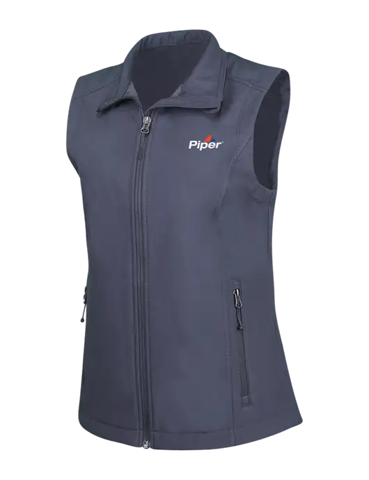 Charcoal Grey Womens Core Soft Shell Vest w/Piper Logo