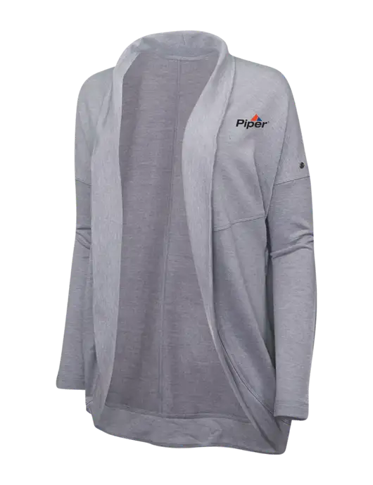 OGIO Light Grey Heather Womens Luuma Cocoon Fleece w/Piper Logo