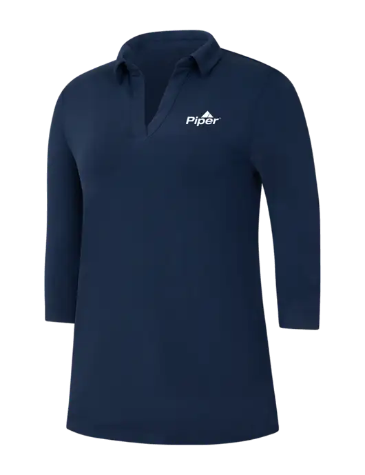Navy Womens Luxe Knit Tunic w/Piper Logo