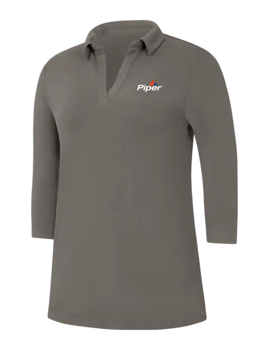 Womens Dark Grey Luxe Knit Tunic w/Piper Logo